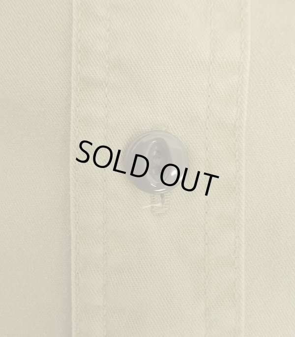 画像4: 90'S RRL 三ツ星タグ チンスト＆マチ付き 猫目メタルボタン 半袖 ワークシャツ ベージュ (VINTAGE)