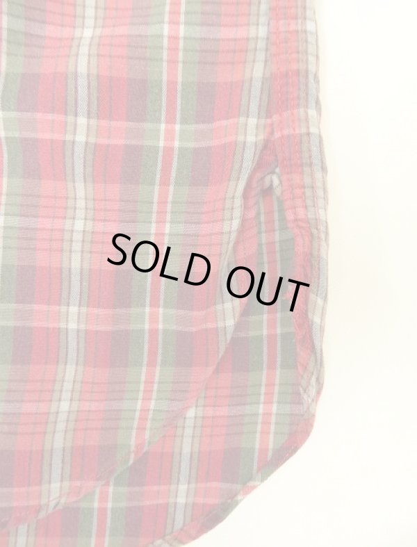 画像4: 90'S RRL 三ツ星タグ チンスト＆マチ付き 半袖 ワークシャツ チェック柄 (VINTAGE)