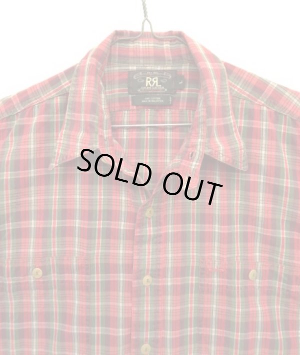 画像3: 90'S RRL 三ツ星タグ チンスト＆マチ付き 半袖 ワークシャツ チェック柄 (VINTAGE)