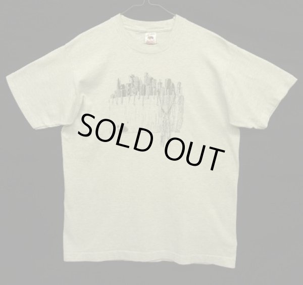 画像1: 90'S UNKNOWN ペンケーススケッチ シングルステッチ 半袖 Tシャツ アッシュグレー USA製 (VINTAGE)