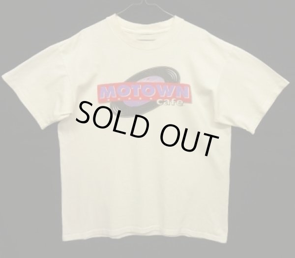 画像1: 90'S MOTOWN CAFE シングルステッチ 半袖 Tシャツ ホワイト (VINTAGE)