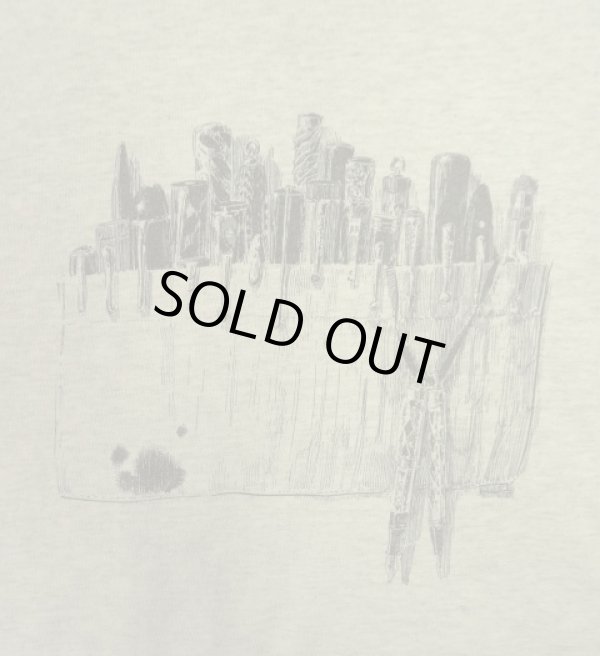 画像3: 90'S UNKNOWN ペンケーススケッチ シングルステッチ 半袖 Tシャツ アッシュグレー USA製 (VINTAGE)