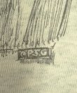 画像4: 90'S UNKNOWN ペンケーススケッチ シングルステッチ 半袖 Tシャツ アッシュグレー USA製 (VINTAGE)