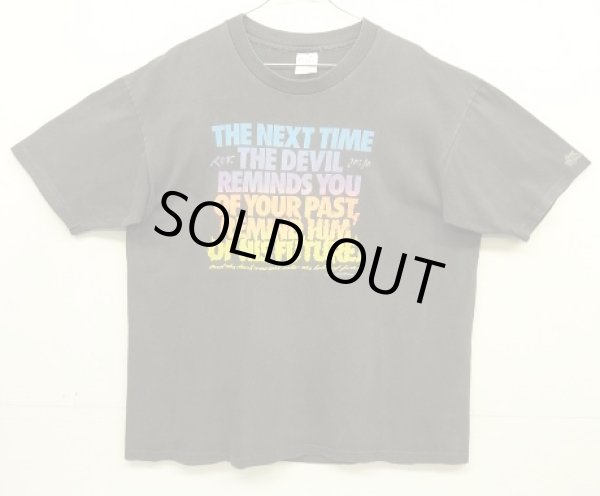 画像1: 90'S LIVING EPISTLES シングルステッチ 半袖 Tシャツ フェードブラック USA製 (VINTAGE)