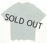 画像: 60'S UNKNOWN シングルステッチ ポケット付き 半袖 Tシャツ ダークグリーン (VINTAGE)