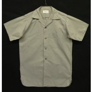 画像: 60'S POWR HOUSE マチ付き 半袖 ワークシャツ グレー (VINTAGE)