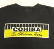 画像2: 90'S COHIBA シングルステッチ 両面プリント 半袖 Tシャツ ブラック (VINTAGE)