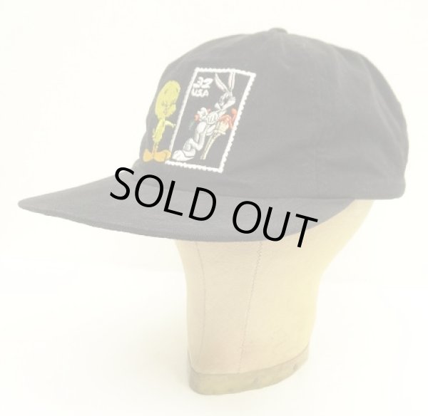 画像1: LOONEY TUNES 6パネル ベースボールキャップ ブラック USA製 (USED)