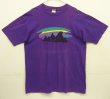 画像1: 80~90'S PATAGONIA 旧タグ シングルステッチ 半袖 Tシャツ グレープ USA製 (VINTAGE)