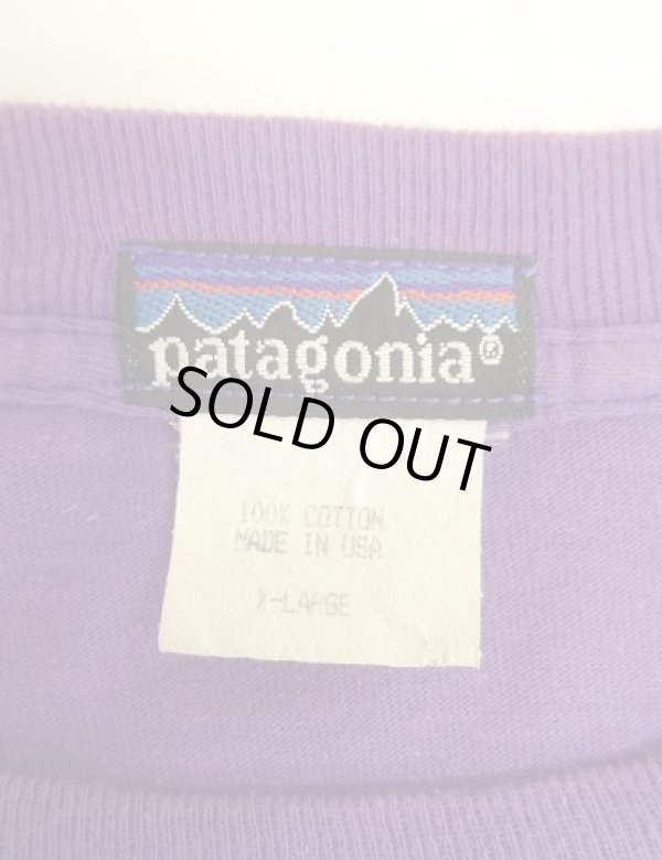 画像2: 80~90'S PATAGONIA 旧タグ シングルステッチ 半袖 Tシャツ グレープ USA製 (VINTAGE)