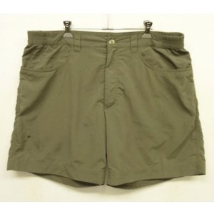 画像: PATAGONIA バックジップ付きポケット ナイロンショーツ ダークカーキ (USED)