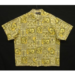 画像: 90'S PATAGONIA コットン 半袖 アロハシャツ 総柄 (VINTAGE)