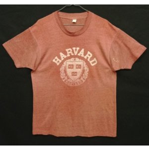 画像: 80'S HARVARD シングルステッチ 半袖 Tシャツ フェードバーガンディ USA製 (VINTAGE)