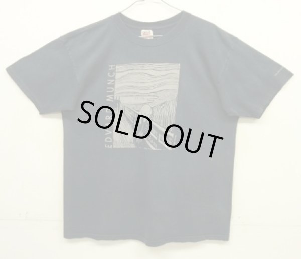 画像1: 90'S EDVARD MUNCH "THE CRY" シカゴ美術館 半袖 Tシャツ ブラック (VINTAGE)