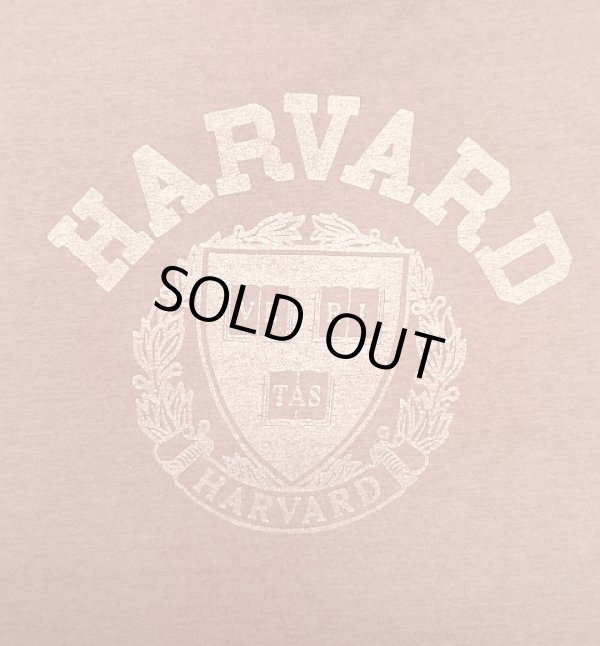 画像3: 80'S HARVARD シングルステッチ 半袖 Tシャツ フェードバーガンディ USA製 (VINTAGE)