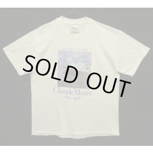 画像: 90'S CLAUDE MONET "ON THE BOAT" シカゴ美術館 シングルステッチ 半袖 Tシャツ ホワイト USA製 (VINTAGE)