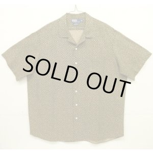 画像: 90'S RALPH LAUREN "BONNARD" シルク/リネン 半袖 オープンカラーシャツ 総柄 (VINTAGE)