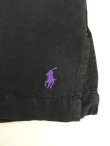 画像3: 90'S RALPH LAUREN シルク/リネン 裾ロゴ 半袖 オープンカラーシャツ ブラック (VINTAGE)