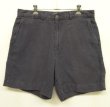 画像1: 90'S RALPH LAUREN ノープリーツ リネンショーツ ネイビー (VINTAGE)