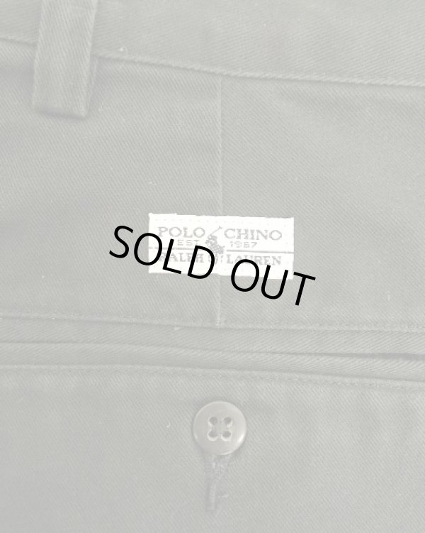 画像6: 90'S RALPH LAUREN "TYLER SHORT" ツープリーツ チノショーツ ブラック (VINTAGE)