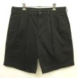 画像1: 90'S RALPH LAUREN "TYLER SHORT" ツープリーツ チノショーツ ブラック (VINTAGE)