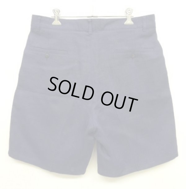 画像5: 90'S RALPH LAUREN ツープリーツ リネンショーツ インディゴ USA製 (VINTAGE)