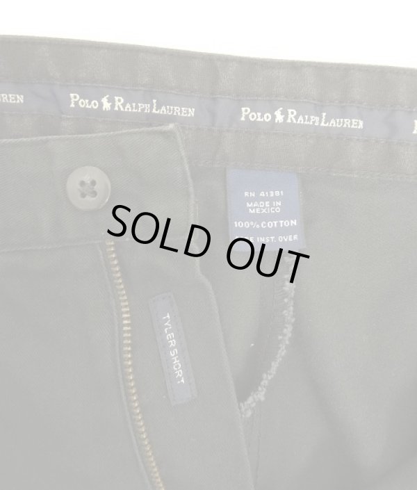 画像2: 90'S RALPH LAUREN "TYLER SHORT" ツープリーツ チノショーツ ブラック (VINTAGE)
