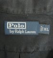 画像2: 90'S RALPH LAUREN シルク/リネン 裾ロゴ 半袖 オープンカラーシャツ ブラック (VINTAGE)