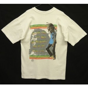 画像: 90'S BOB MARLEY "EXODUS" 両面プリント シングルステッチ 半袖 Tシャツ ホワイト (VINTAGE)