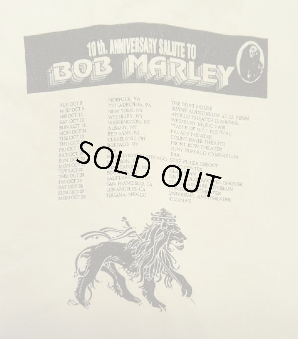 画像5: 90'S 10th ANNIVERSARY SALUTE TO BOB MARLEY 両面プリント シングルステッチ 半袖 Tシャツ ホワイト USA製 (VINTAGE)