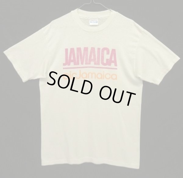 画像1: 80'S AIR JAMAICA シングルステッチ 半袖 Tシャツ ホワイト USA製 (VINTAGE)