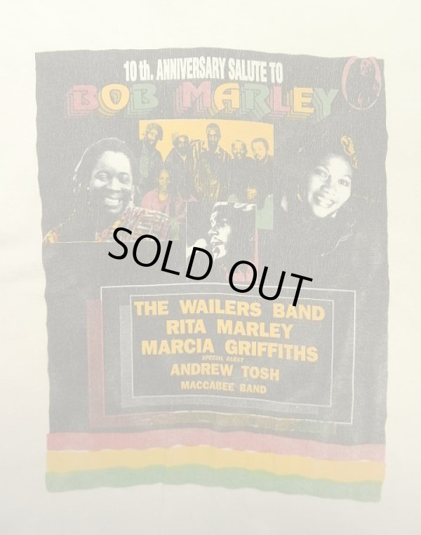 画像3: 90'S 10th ANNIVERSARY SALUTE TO BOB MARLEY 両面プリント シングルステッチ 半袖 Tシャツ ホワイト USA製 (VINTAGE)