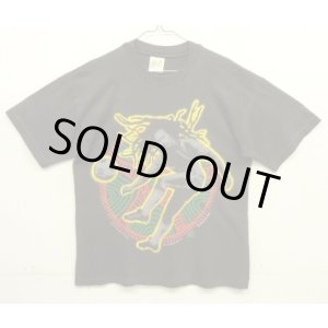 画像: 90'S BOB MARLEY 両面プリント シングルステッチ 半袖 Tシャツ フェードブラック (VINTAGE)