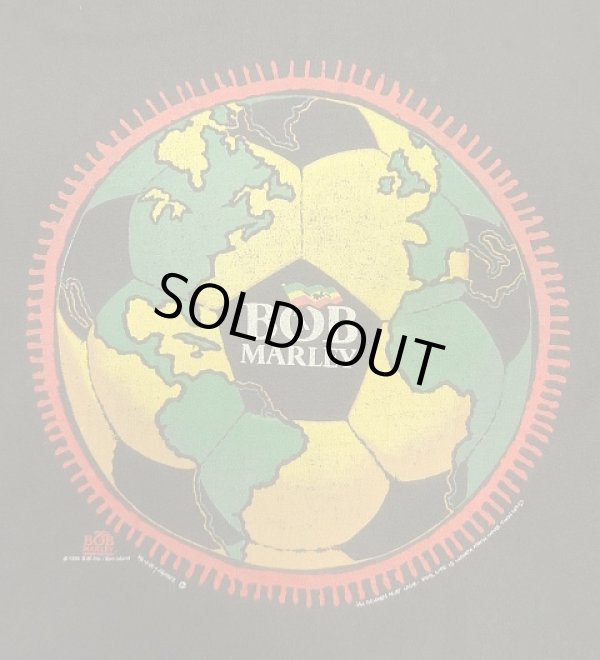 画像6: 90'S BOB MARLEY 両面プリント シングルステッチ 半袖 Tシャツ フェードブラック (VINTAGE)