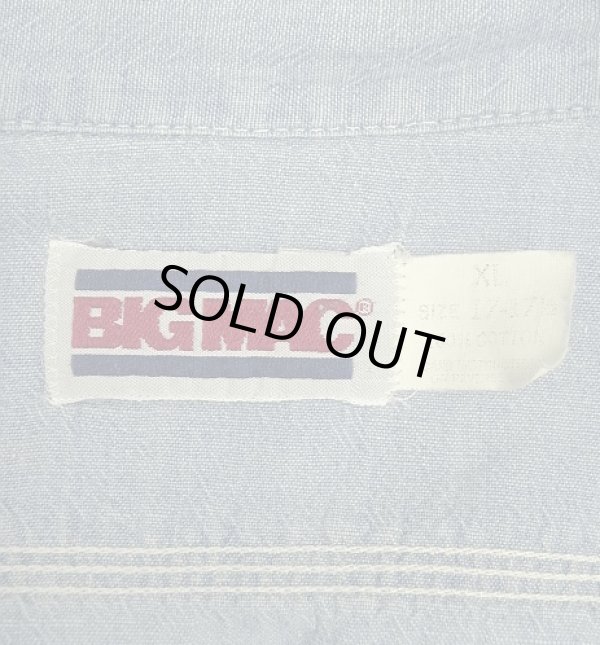 画像2: 80'S BIG MAC コットン100% シャンブレーシャツ ブルー USA製 (VINTAGE)