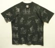 画像1: 90'S JAMES THURBER 両面全面プリント シングルステッチ 半袖 Tシャツ ブラック (VINTAGE)