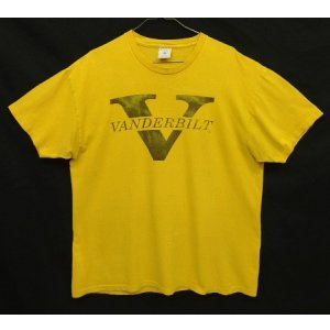 画像: 90'S VANDERBILT シングルステッチ 半袖 Tシャツ イエロー USA製 (VINTAGE)