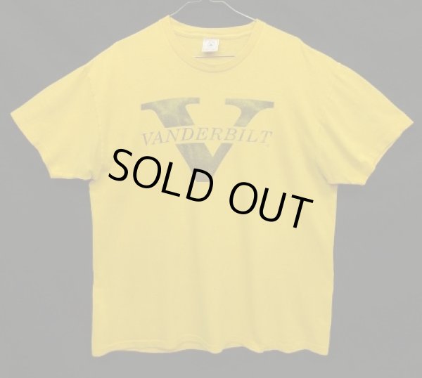 画像1: 90'S VANDERBILT シングルステッチ 半袖 Tシャツ イエロー USA製 (VINTAGE)