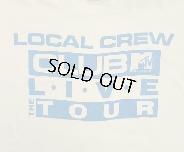 画像3: 80'S CLUB MTV "LOCAL CREW" シングルステッチ 半袖 Tシャツ ホワイト USA製 (VINTAGE)