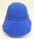 画像4: 80'S LL Bean ナイロン ネックガード付き ロングビル キャップ ブルー USA製 (VINTAGE)