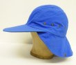 画像3: 80'S LL Bean ナイロン ネックガード付き ロングビル キャップ ブルー USA製 (VINTAGE)