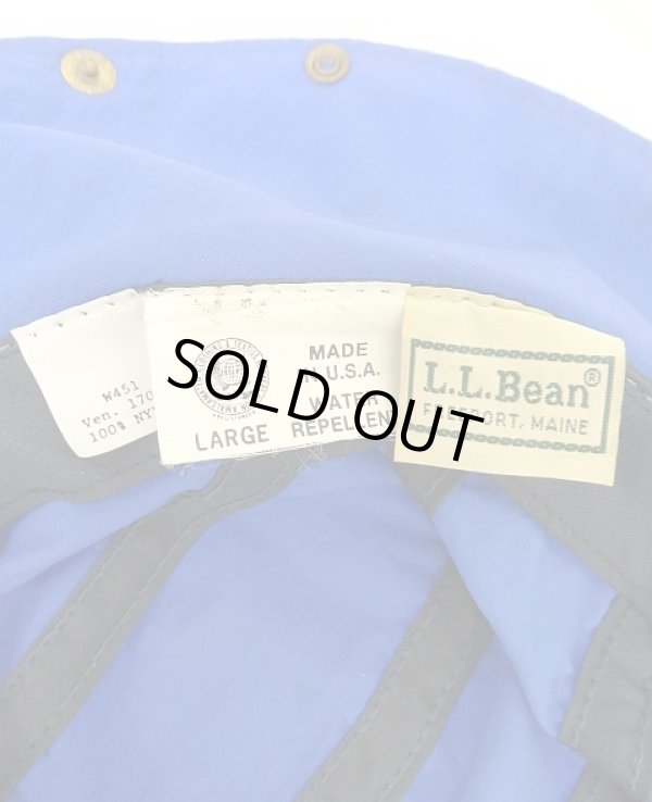 画像6: 80'S LL Bean ナイロン ネックガード付き ロングビル キャップ ブルー USA製 (VINTAGE)