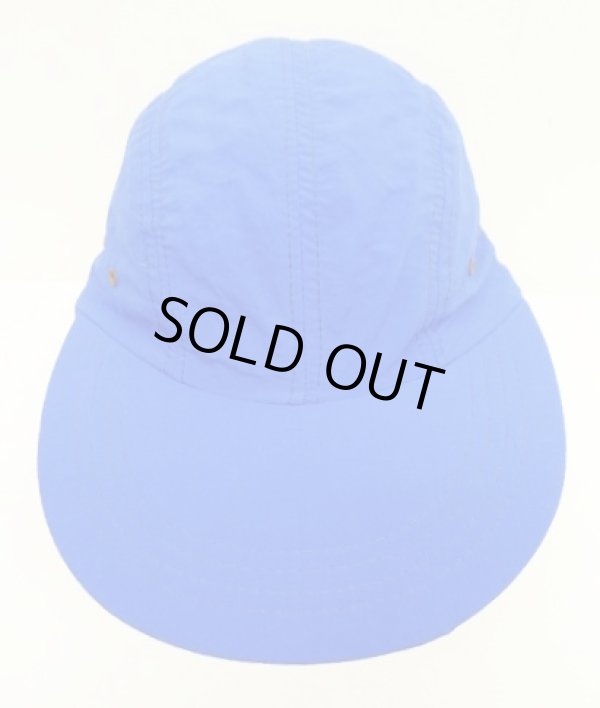 画像2: 80'S LL Bean ナイロン ネックガード付き ロングビル キャップ ブルー USA製 (VINTAGE)