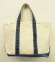 画像5: 80'S LL Bean 単色タグ キャンバス トートバッグ ネイビー/オフホワイト USA製 (VINTAGE)