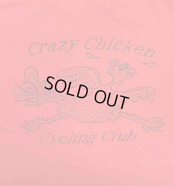 画像5: 80'S CRAZY CHICKEN CYCLING CLUB シングルステッチ 両面プリント 半袖 Tシャツ レッド USA製 (VINTAGE)
