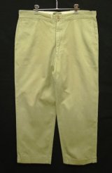 画像: 60'S TUF-NUT "CRAMERTON ARMY CLOTH" コットン100% ワークパンツ ベージュ TALONジップ (VINTAGE)