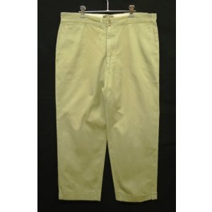 画像: 60'S TUF-NUT "CRAMERTON ARMY CLOTH" コットン100% ワークパンツ ベージュ TALONジップ (VINTAGE)