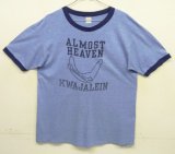 画像: 80'S VELVA SHEEN シングルステッチ 半袖 リンガー Tシャツ ブルー USA製 (VINTAGE)