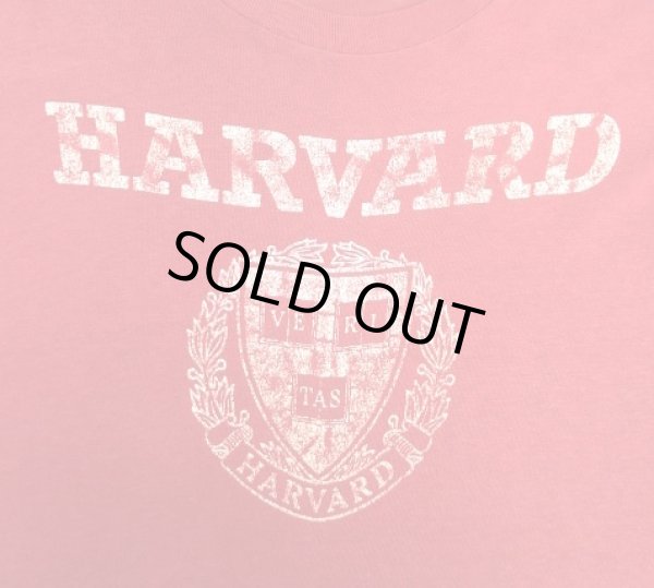 画像3: 80'S HARVARD シングルステッチ 半袖 Tシャツ バーガンディ USA製 (VINTAGE)
