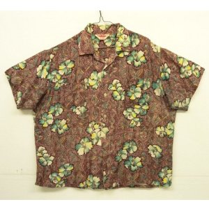 画像: 60'S PILGRIM 三角タグ レーヨン 半袖 アロハシャツ 日本製 (VINTAGE)
